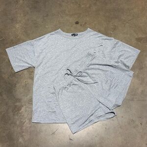 Gray FashionNova Distressed set